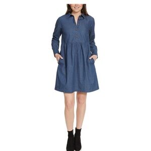 (NEW) Nine West Jean Dress - Brentwood - Blue - Woman's